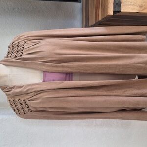 Dressbarn Faux Suede open Cardigan